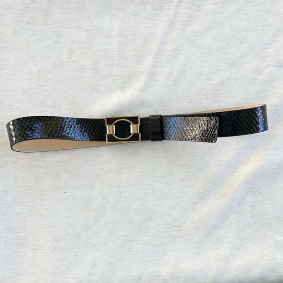 Banana Republic Accessories - Banana Republic Black Leather Statement Belt L (NEW)